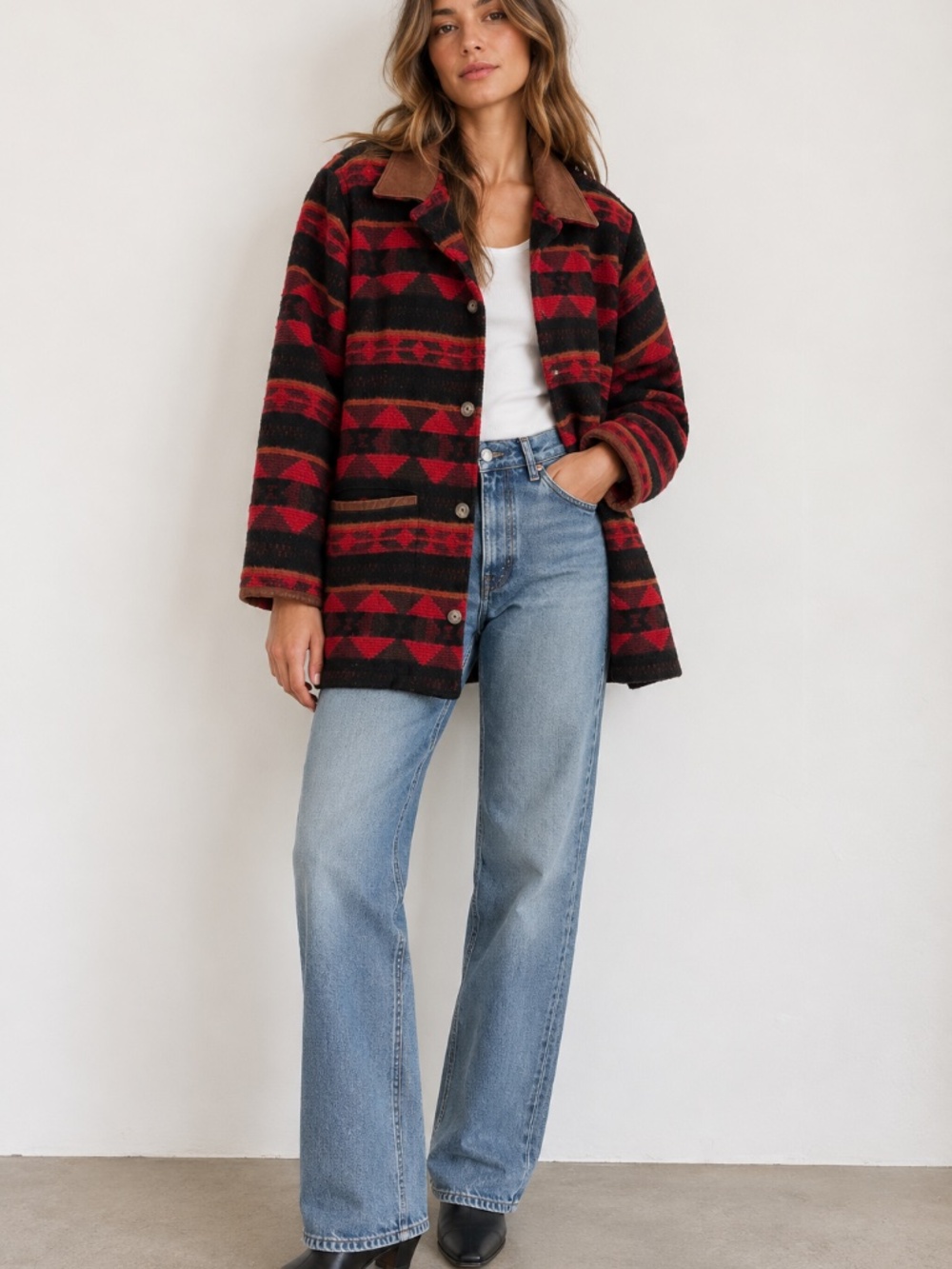 Vintage Woolrich Wool Southwestern Geometric Jacket Large